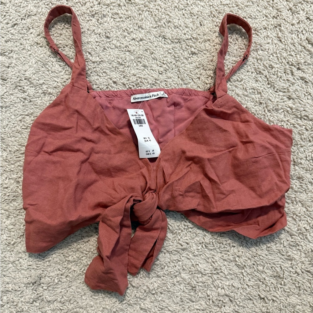 Abercrombie & Fitch Women's Dusty Rose Crop Top